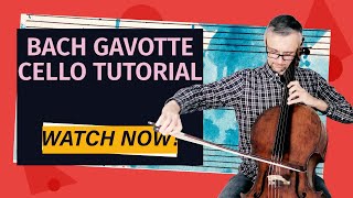 Bach Gavotte in C Minor Suzuki Cello Book 3 Fast and Slow with Sheet Music