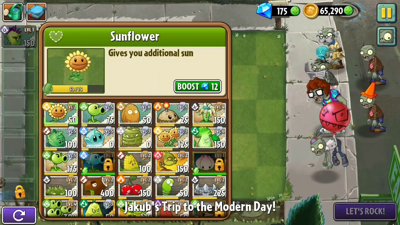 Plants Vs Zombies 2 - Modern Day Day 17 - YouTube