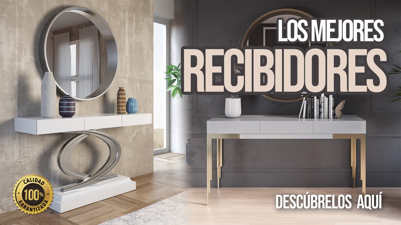 Mueble de entrada de diseño moderno con espejo a juego DS263-3020