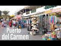 Puerto del Carmen main strip walk Lanzarote, beach front from Matagorda end shops restaurants