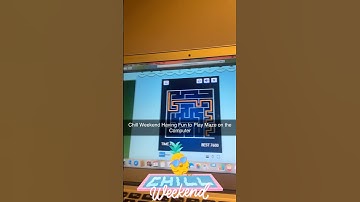 Chill Weekend Having Fun to Play Maze on the Computer