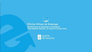 08 | Oficina Virtual de Emprego. Renovación da demanda con PIN