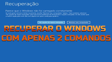 Recuperar o Windows com Apenas 2 Comandos