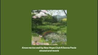 Know me too well by New Hope Club ft Danna Paola (slowed and reverb )