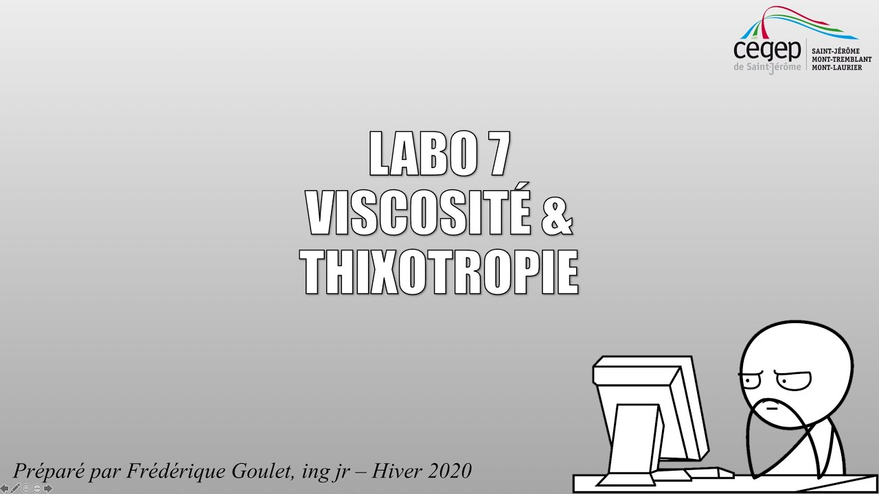 FDM - Laboratoire 7 - Viscosité & Thixotropie