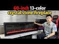 6 inch 13-color crystal fireplace