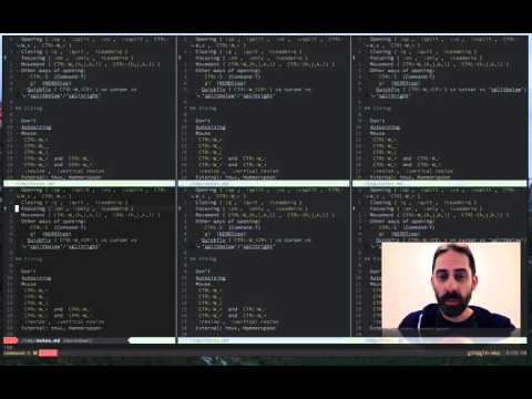 Vim screencast #5: Splits (basic operations)