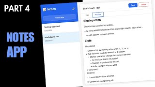 Build a Notes Taking App with HTML, CSS & JavaScript (Part 4 - The Main Area)