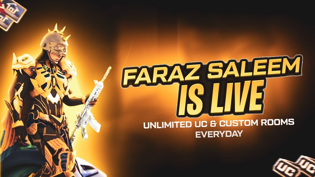 FARAZ SALEEM IS LIVE CUSTOM ROOMS UC GIVEAWAY | May 17 | LGC FARAZ YT ...