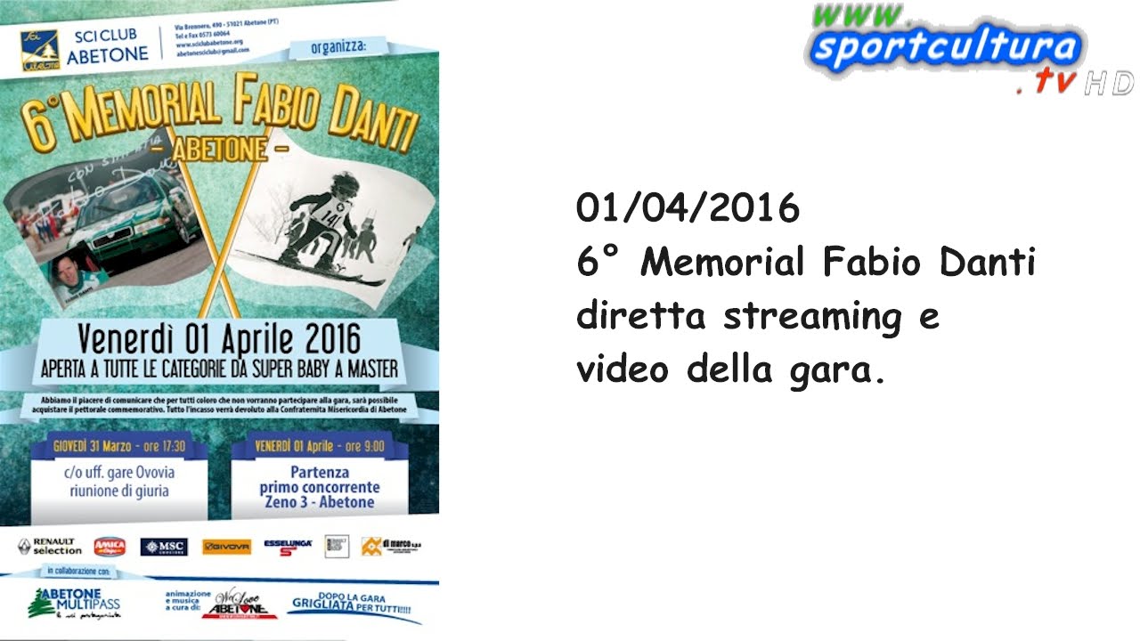6° Memorial Fabio Danti #sport #sci #live
