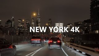 4K New York - Driving tour from Brooklyn to Manhattan ( Night trip )
