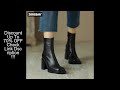 Chelsea Boots Women Ankle Boots High Heels Shoes 2024 New Female Stylish Retro Genuine Leather Short