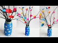 Beautiful flower vase using waste plastic bottle/waste plastic bottle craft idea/ best out of waste