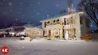❄️ A Quiet Night Walk After the Snowstorm | Peaceful Canadian Neighborhood ASMR screenshot 5
