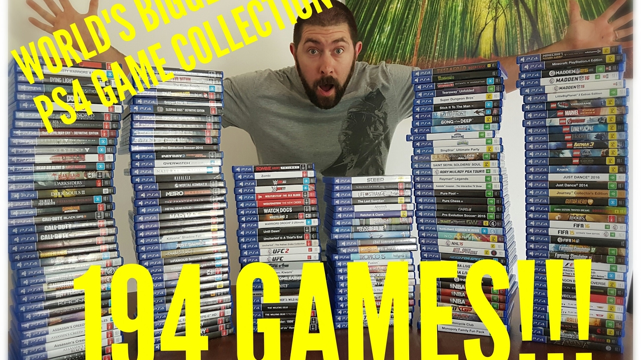 World's Biggest PS4 Game Collection, 194 Physical Copies - YouTube