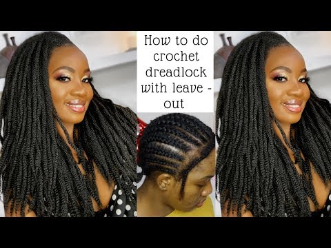 how-to-do-crochet-dreadlocks-|-with-side-part-and-leave-out-|-natural-dreadlocks-hairstyle