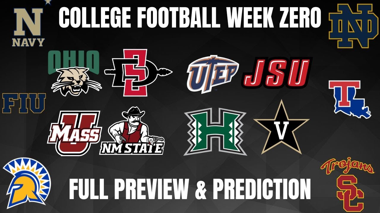 College Football Week Zero Predictions Analysis & Betting Picks YouTube