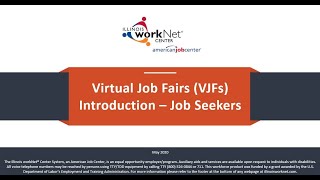 Illinois workNet Virtual Job Fair Demonstration for Job Seekers - May 27, 2020