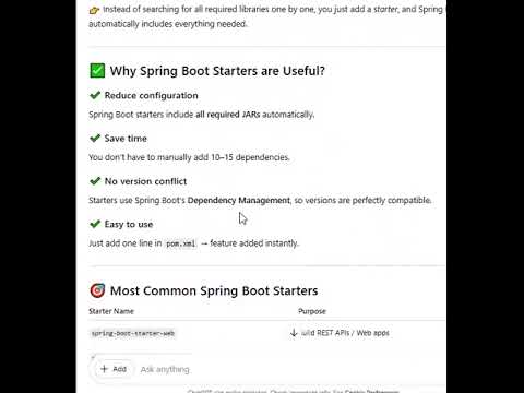 Spring Boot Starter Dependencies Explained | Beginners ?