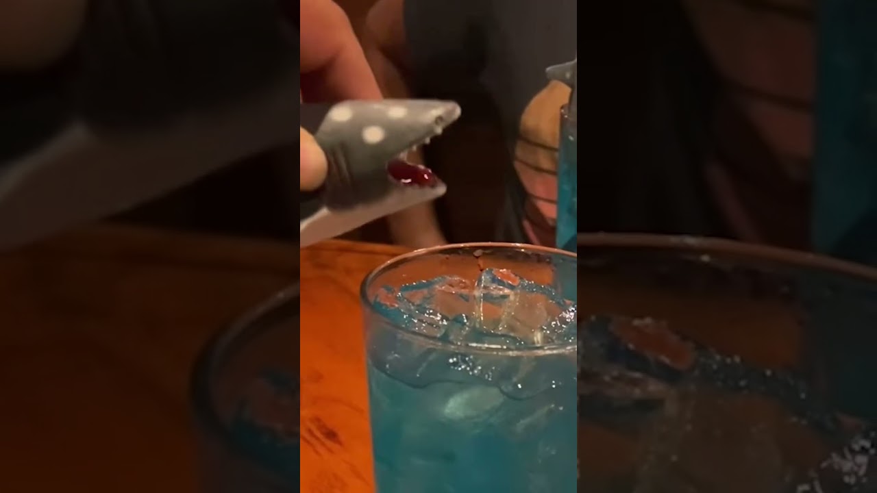 BLOODY SHARK IN DRINK