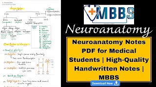 Neuroanatomy Notes PDF for Medical Students | High-Quality Handwritten Notes | MBBS