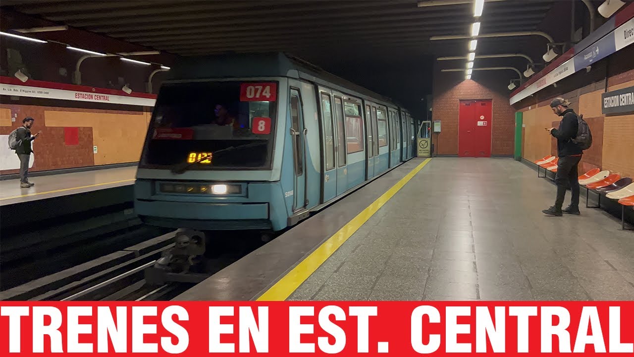Metro De Santiago | Trenes en Estación Central + maniobras de cambio de vía