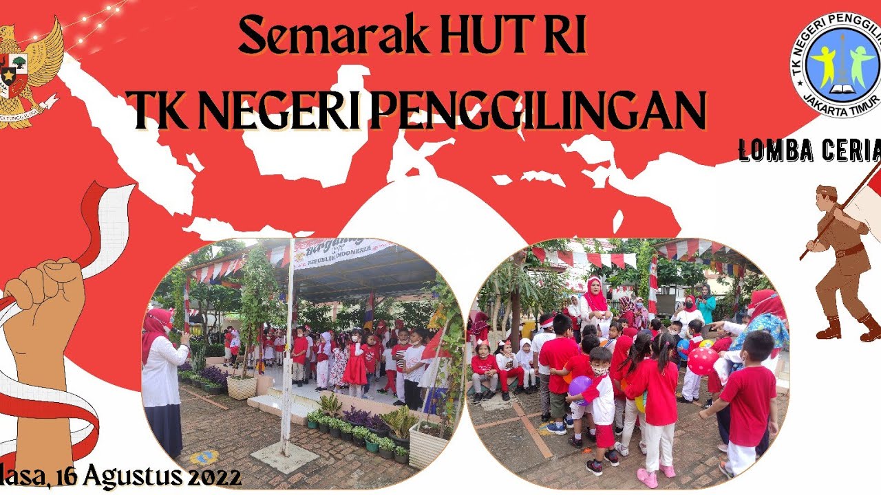 LOMBA ANAK TK N PENGGILINGAN MEMPERINGATI HUT RI KE 77 TAHUN 2022 MERIAH