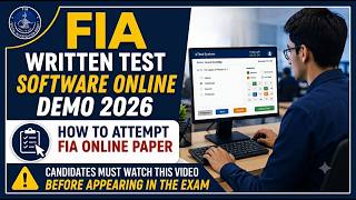 FIA Written Test Software Live Demo 2026 | How to Attempt FIA Computerize Paper Complete Guidelines screenshot 3