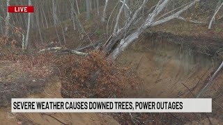 Severe weather causes downed trees, power outages