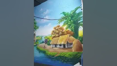 Vẽ tranh tường phố cổ Hà Nội ở Hà Đông, Hà Nội – Vẽ tranh tường Hà Nội rẻ đẹp 0799110022