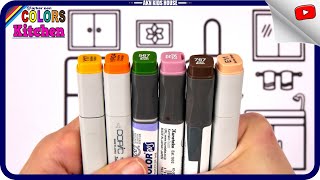 Quality Felt Pen Kitchen Coloring Pages Kitchen Stuff Akn Kids House