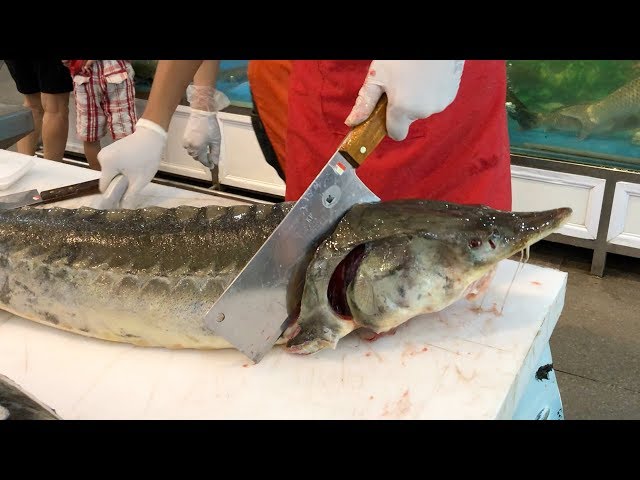 Graphic: Giant STURGEON Fillet and Cook - Vietnam Street Food 2018