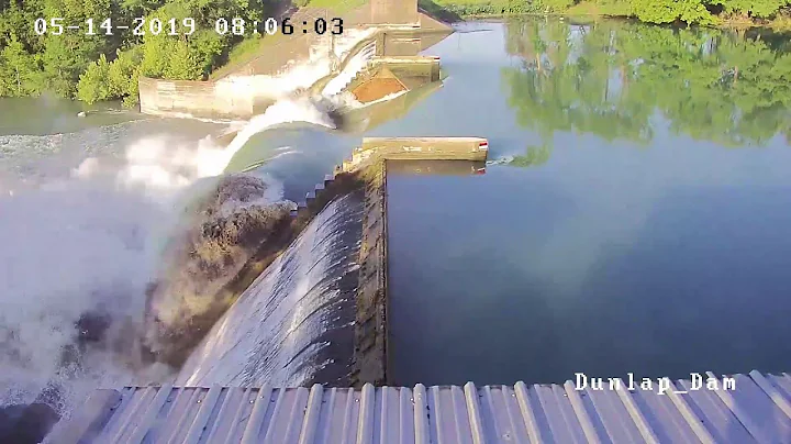 Video shows moment dam gate collapsed at Lake Dunlap