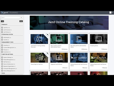 Jamf Online Training Catalog [Overview]