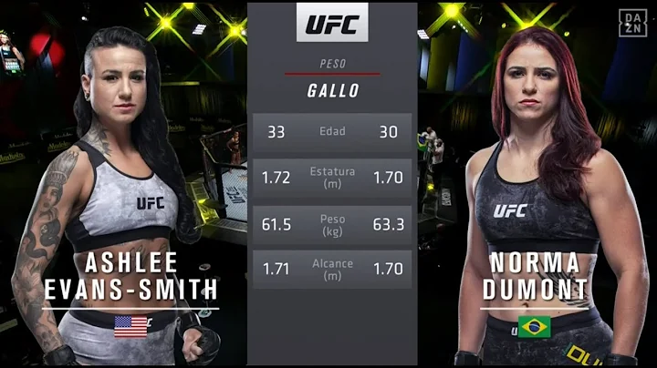 UFC ASHLEE EVANS-SMITH VS NORMA DUMONT 28/11/2020 ...
