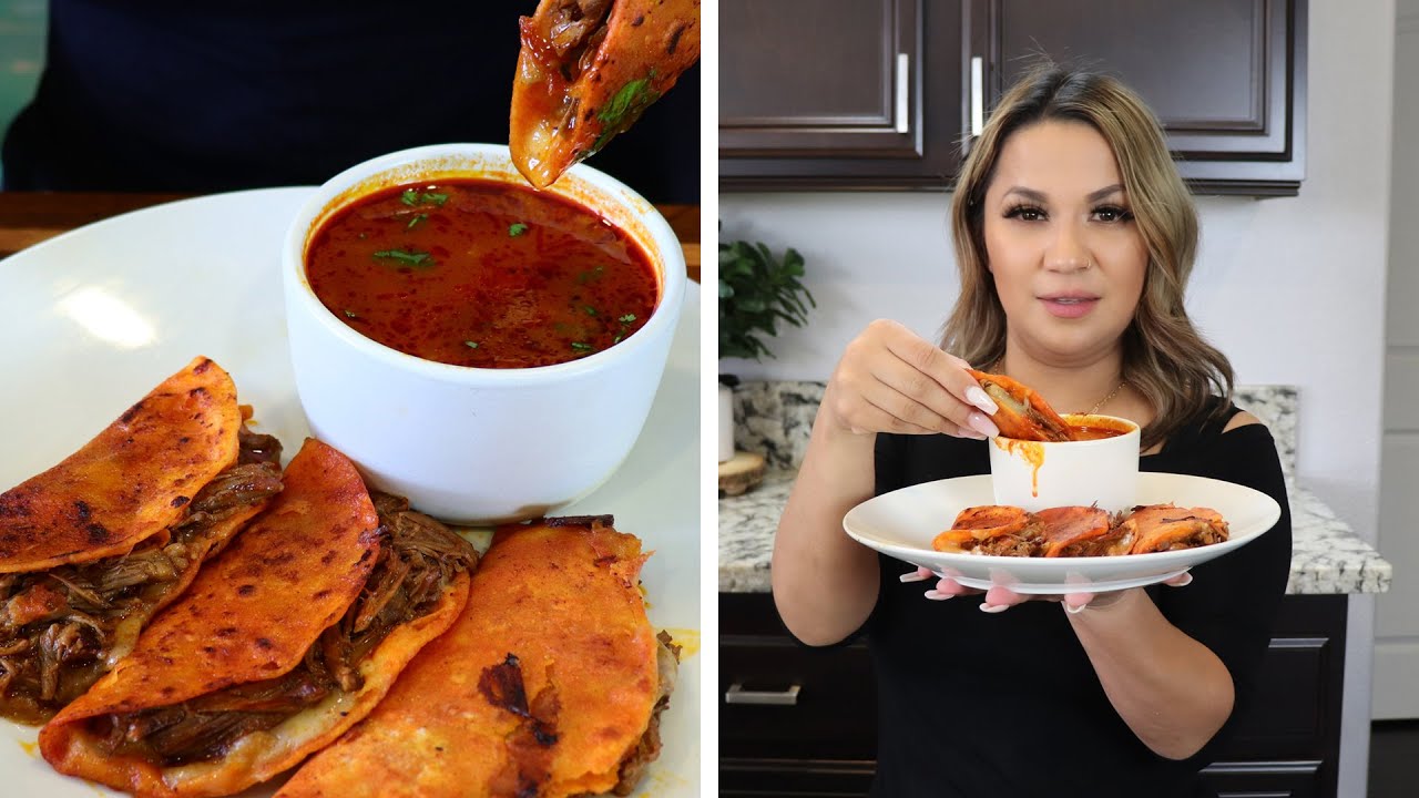 How To Make Birria Quesa Tacos and Consome Quesatacos Quesabirria - YouTube