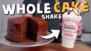 We Put A Whole Slice of Cake In A Milkshake | Portillo's Cake Shake FROM SCRATCH!