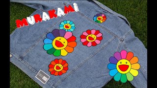 Jean Jacket "MURAKAMI SUNFLOWER" Custom || Full TUTORIAL