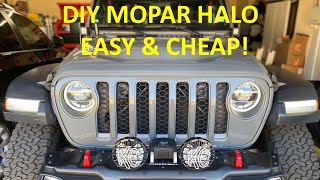 DIY Mopar LED Headlight Halo Wiring on my 2020 Jeep Gladiator EASY & CHEAP