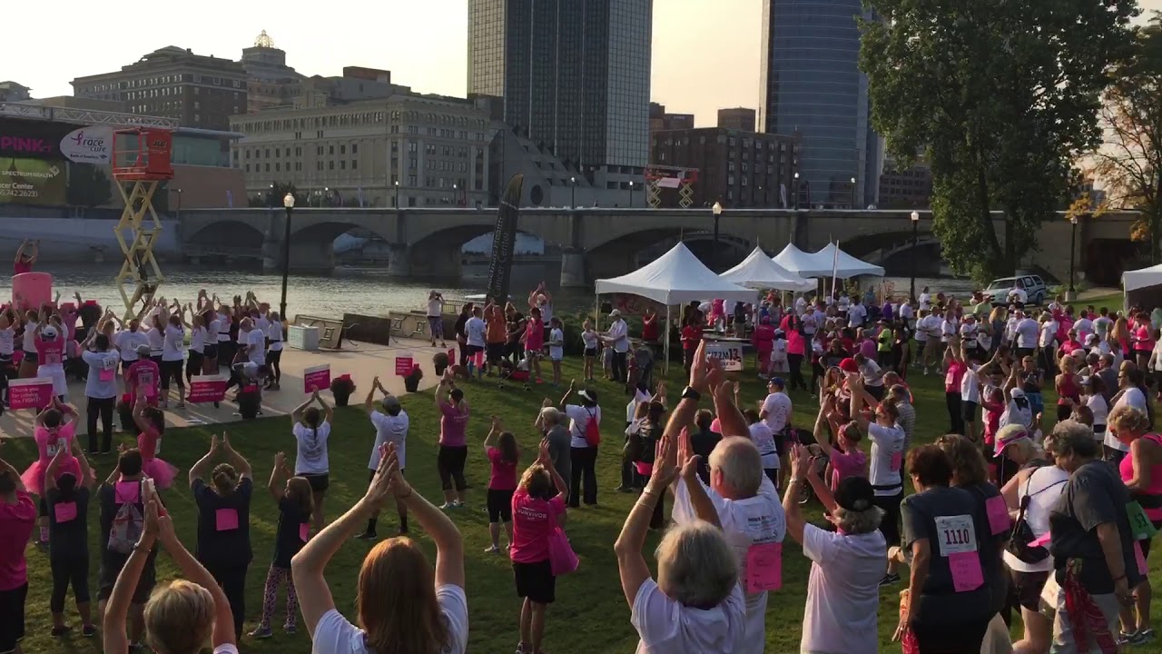 Susan G. Komen Race for the Cure Warmup - YouTube