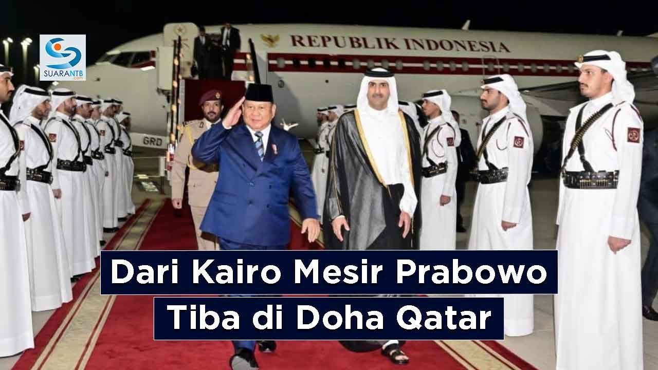 Dari Kairo Mesir, Presiden Prabowo Lanjutkan Perjalanan ke Doha Qatar