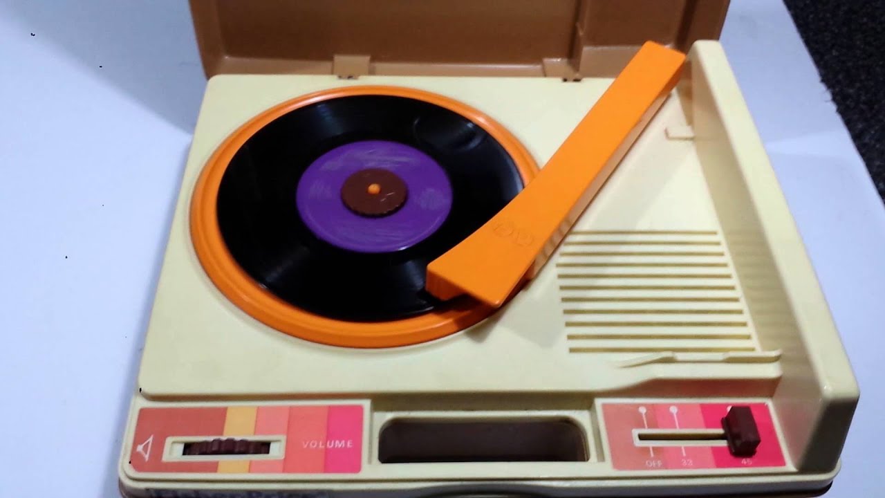 1970's FisherPrice 45 RPM and 33 RPM LP Record Player
