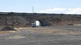 EB BNSF Bare Table Train Crosses Over the UPRR Golden State Route @ Vaughn NM.wmv
