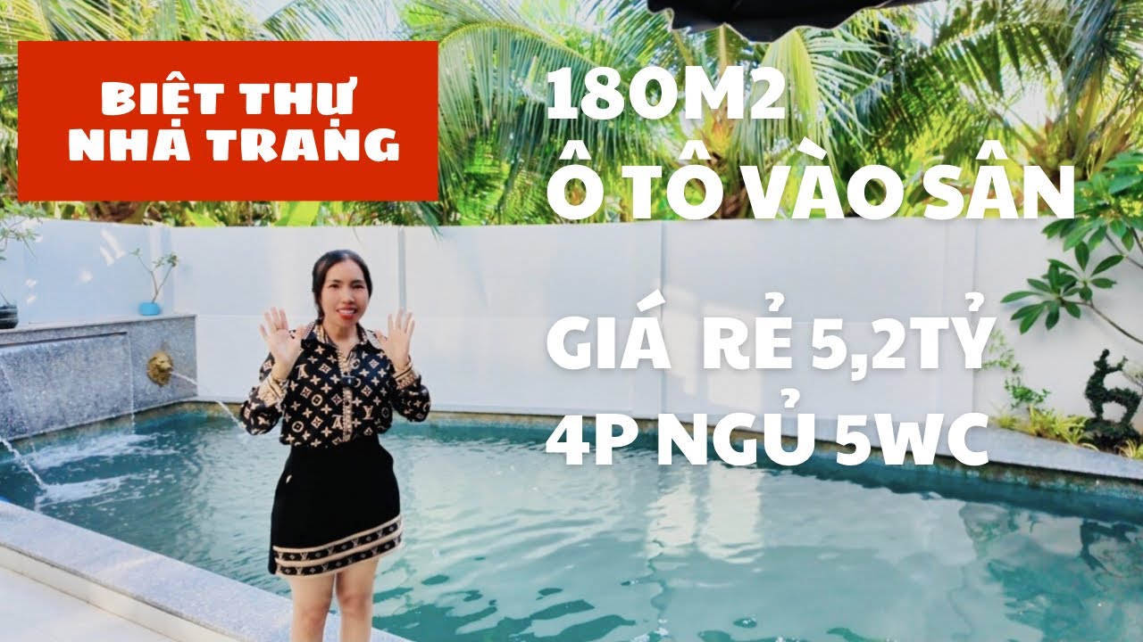 BIỆT THỰ NHA TRANG 180m2 CÓ HỒ BƠI, SÂN Ô TÔ chỉ 5,2TỶ 2TẦNG 1 TUM HÀNG HIẾM