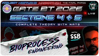 Bioprocess Engineering - II for GATE BT 2026 | Complete Theory + NATs | ⚡ Hackathon with SSB #gatebt