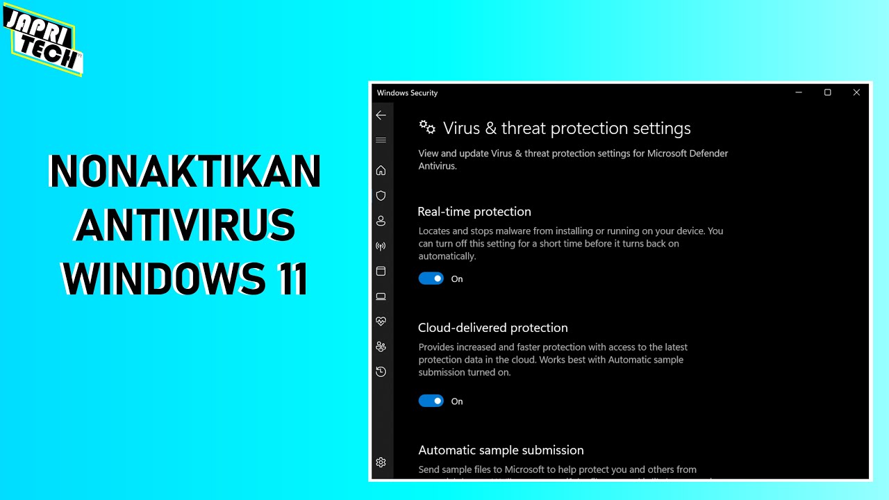 Cara Mematikan Antivirus Windows 11 | Windows Difender