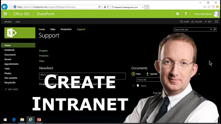 Create a SharePoint Online intranet for a small company