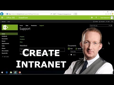 Create a SharePoint Online intranet for a small company