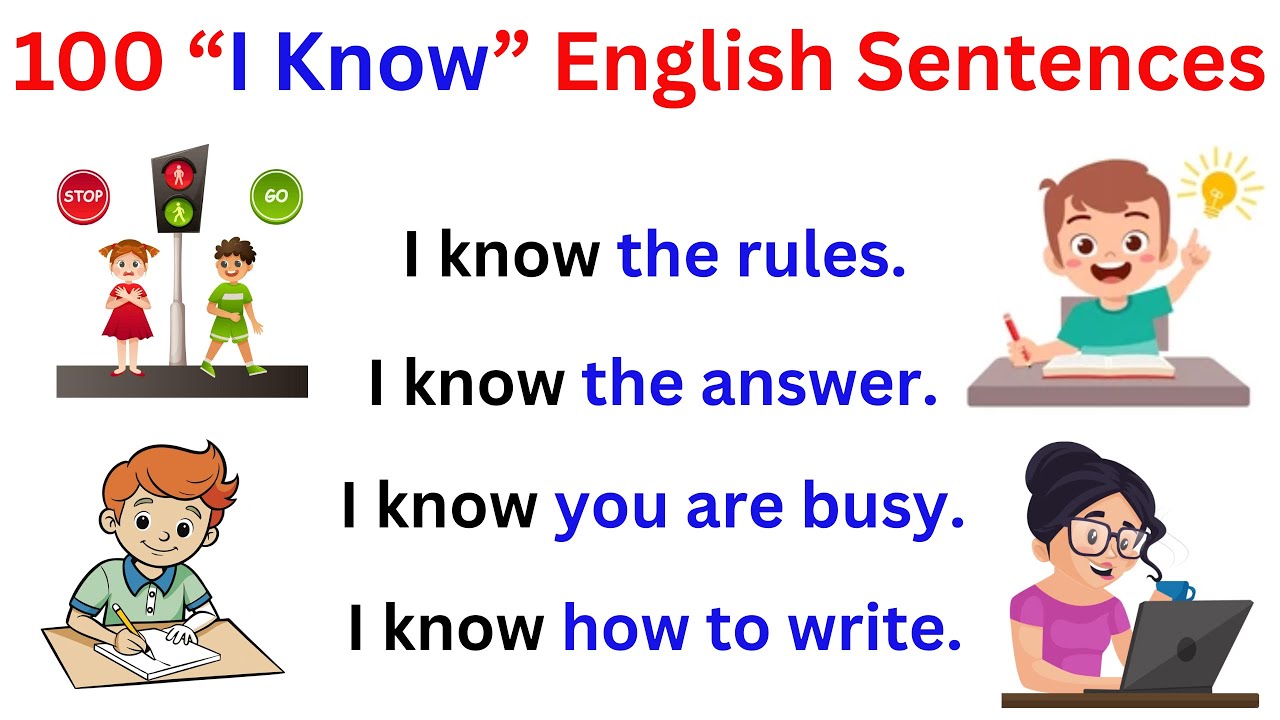 100 English Sentences Starting with “I Know” | Daily Use English Sentences | Spoken English