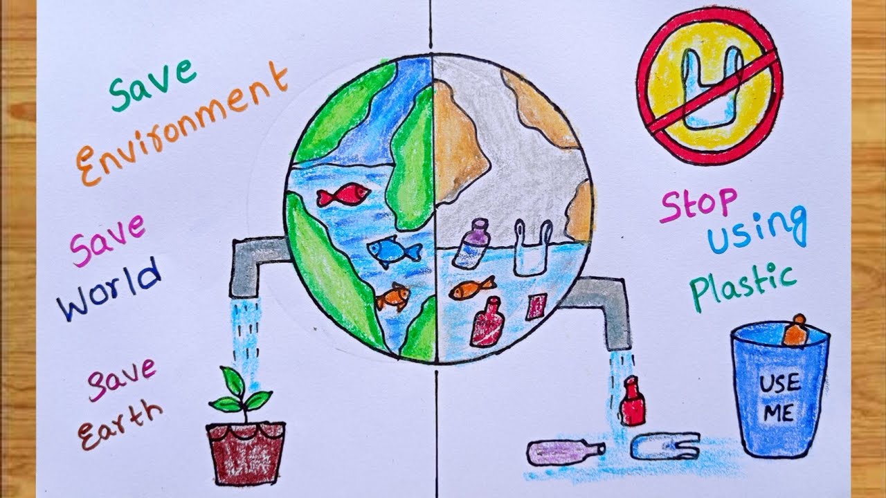 Update 153+ stop plastic pollution drawing latest